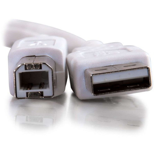 C2G USB 2.0 Type-A Male to Type-B Male Cable (3.3', White)