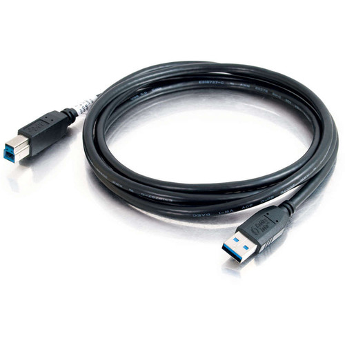 C2G 6.5' (2 m) USB 3.1 Gen 1 A Male to B Male Cable (Black)
