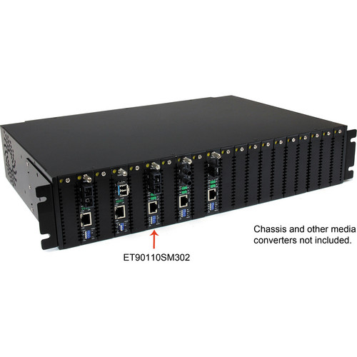 StarTech ET90110SM302 10/100 Mb/s Single Mode Fiber Media Converter SC (Black)