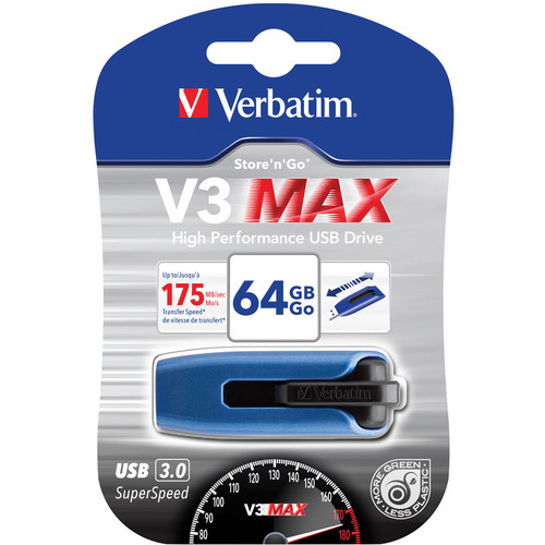 Verbatim 64GB Store 'n' Go V3 Max USB 3.0 Drive (Blue/Black)