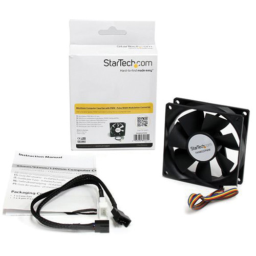 StarTech 80mm Computer Case Fan with PWM Connector (Black)
