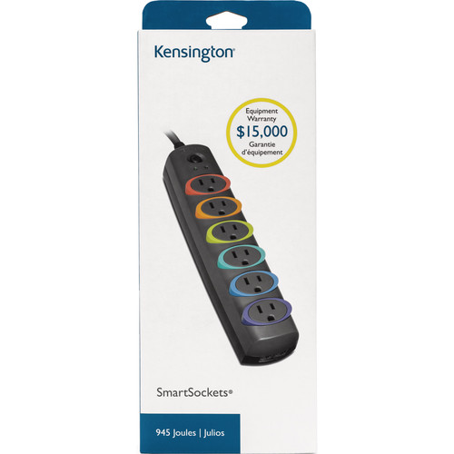 Kensington SmartSockets Standard 6-Outlet Surge Protector