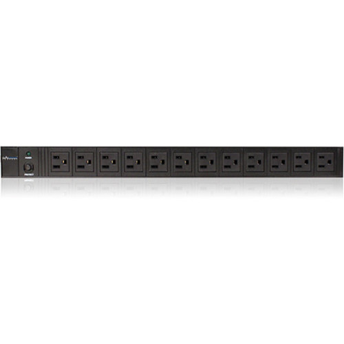 iStarUSA Vertical Style Power Distribution Unit with 12x NEMA 5-15R Outlets and 12' Cord