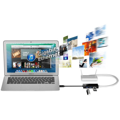 j5create 3-Port USB 3.1 Gen 1 Multi-Adapter Hub with Ethernet Port