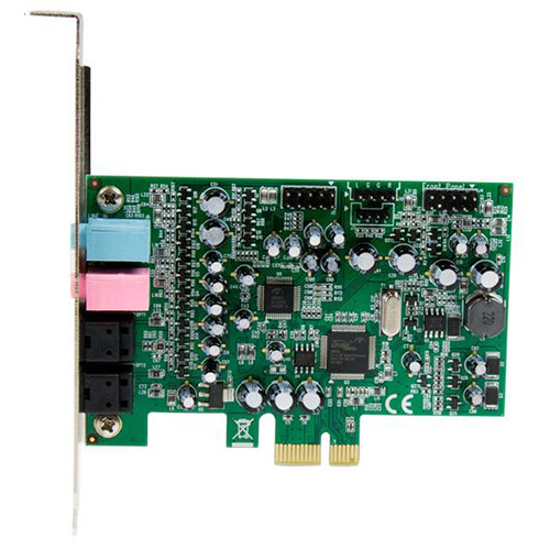 StarTech 7.1-Channel 24-bit 192 kHz PCIe Sound Card with Header Bracket & 10-Pin Cable