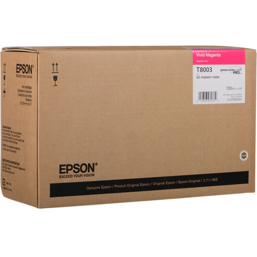 Epson T800300 UltraChrome PRO Vivid Magenta Ink Cartridge (700mL, 4-Pack)