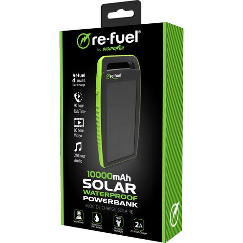 DigiPower Solar Portable Dual USB 10,000mAh Battery Pack