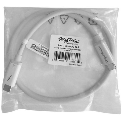 HighPoint Thunderbolt 3 40 Gb/s Cable (1.6')