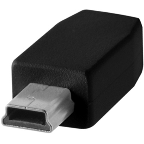 Tether Tools TetherPro USB Type-C Male to 5-Pin Mini-USB 2.0 Type-B Male Cable (15', Black)