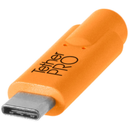 Tether Tools TetherPro USB Type-C Male to 5-Pin Micro-USB 2.0 Type-B Male Cable (15', Orange)