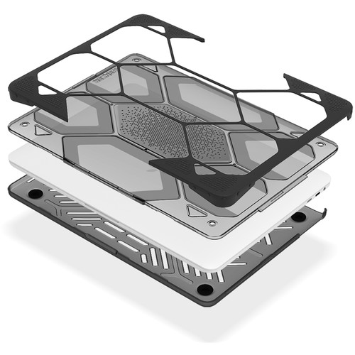 iBenzer Hexpact Case for MacBook Pro Retina 13 (Touch & Non-Touch Bar, Black)