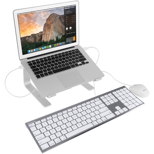 Macally Ultra Slim USB Wired Keyboard (Space Gray)