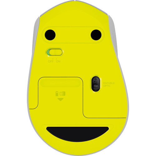 Logitech M330 Silent Plus Wireless Mouse (Gray/Yellow)