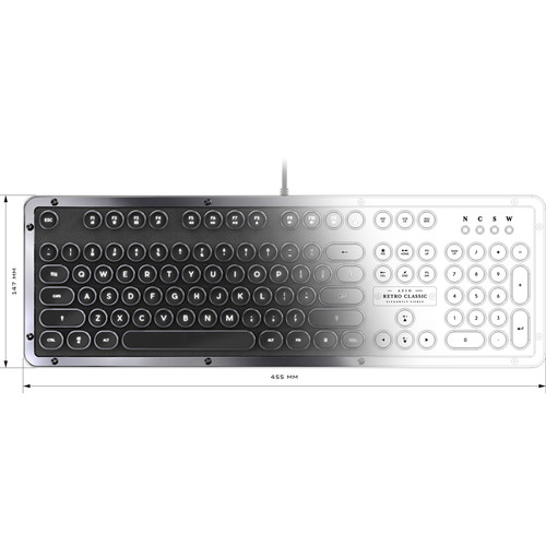 AZIO Retro Classic USB Backlit Mechanical Keyboard (Elwood)