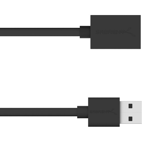 Sabrent USB 2.0 Type-A Male to Type-A Female Extension Cable (3', Black)