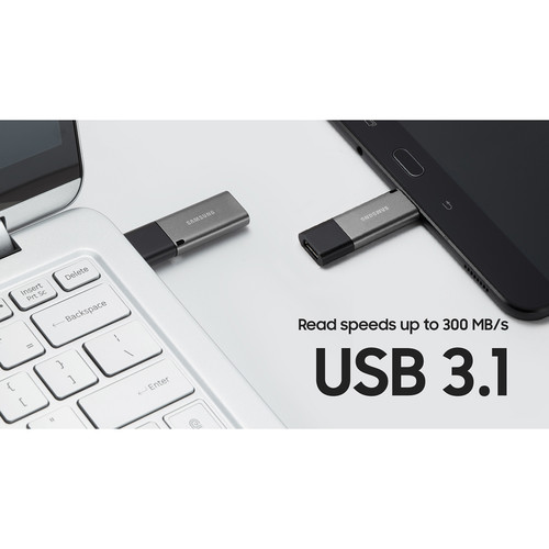 Samsung 256GB DUO Plus USB Type-C Flash Drive with USB Type-A Adapter