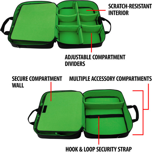 USA GEAR S13 Travel Carrying Case for Xbox One (Gray/Green)