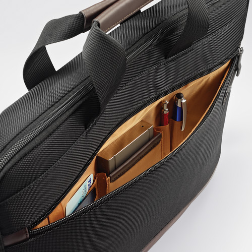 Samsonite Kombi Slim Brief Briefcase (Black/Brown)