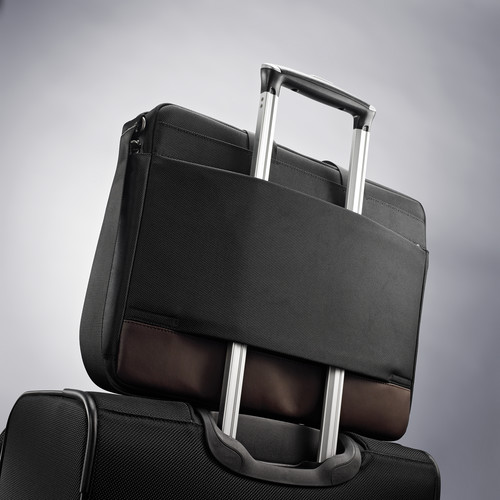 Samsonite Kombi Slim Brief Briefcase (Black/Brown)