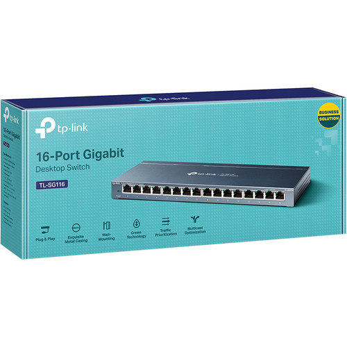 TP-Link TL-SG116 16-Port 10/100/1000 Mb/s Desktop Switch