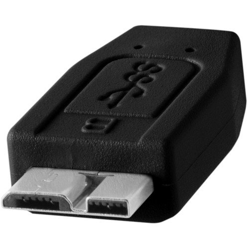 Tether Tools TetherPro USB 3.0 Male Type-A to USB 3.0 Micro-B Cable (6', Black)