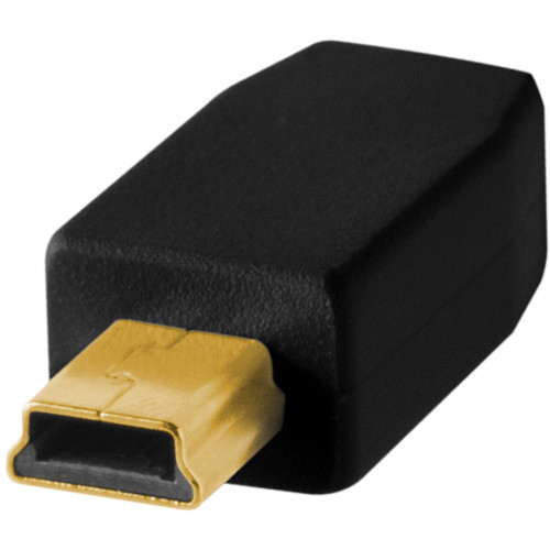 Tether Tools TetherPro USB 2.0 Type-A to 5-Pin Mini-USB Cable (Black, 15')