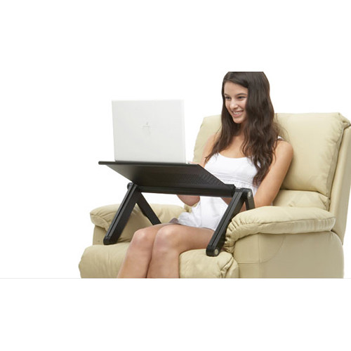 Uncaged Ergonomics WorkEZ Executive Laptop Stand with 3 USB Ports and 2 Cooling Fans (Black)