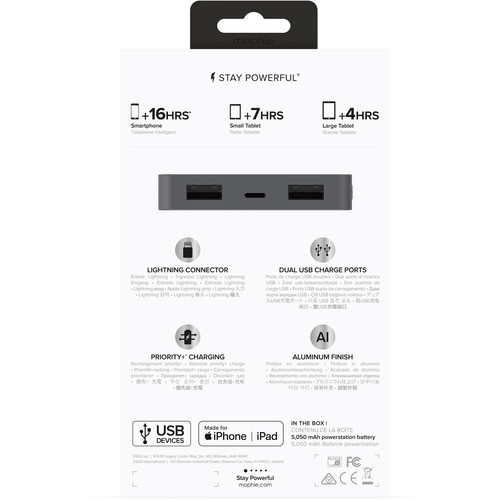 mophie powerstation with Lightning Connector 5050mAh Battery Pack (Gray)
