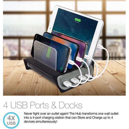 Naztech Adaptive Fast Charge Power Hub4 4-Port Charging Station