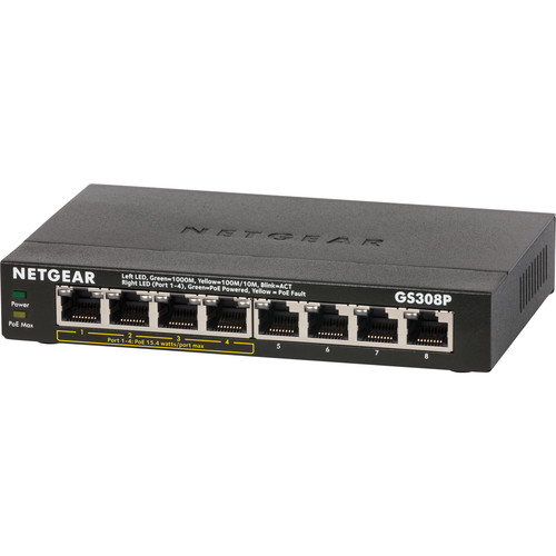 Netgear GS308P 8-Port Gigabit PoE-Compliant Unmanaged Switch