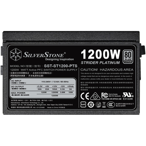 SilverStone Strider 1200W 80 PLUS Platinum Modular ATX Power Supply