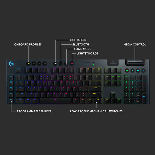 Logitech G G915 LIGHTSPEED Wireless RGB Mechanical Gaming Keyboard (GL Linear)