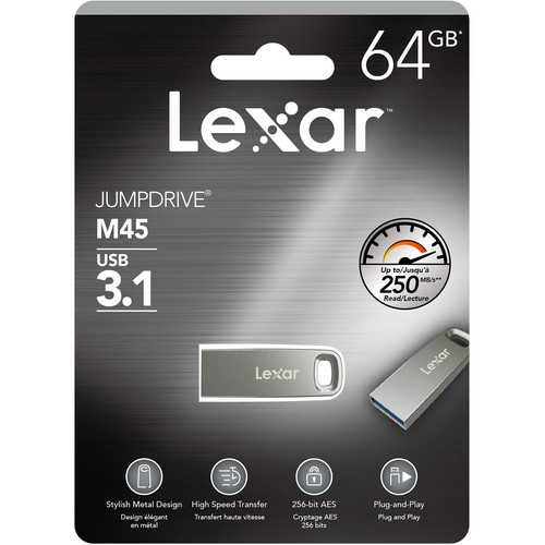 Lexar 64GB JumpDrive M45 USB 3.1 Gen 1 Flash Drive