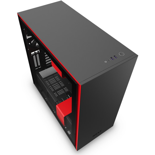 NZXT H710 Mid-Tower Case (Matte Black/Red)