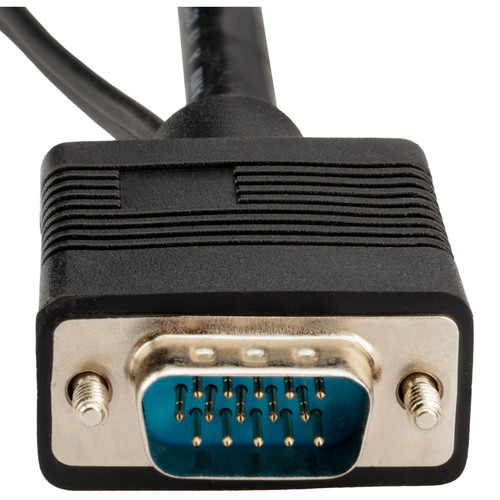 Pearstone Standard VGA Male to VGA Male Cable with 3.5mm Stereo Audio (50')