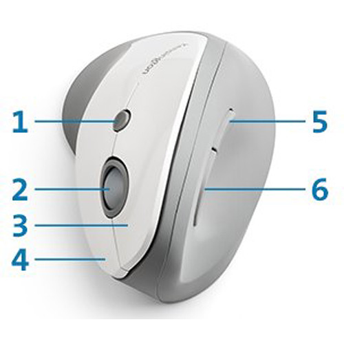 Kensington Pro Fit Ergo Vertical Wireless Mouse (Gray)