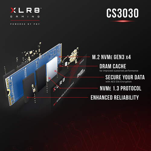 PNY Technologies 250GB XLR8 CS3030 NVMe M.2 Internal SSD