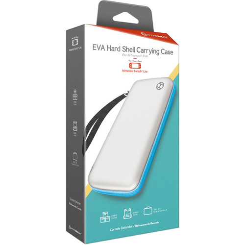 HYPERKIN EVA Hard-Shell Carrying Case for Nintendo Switch Lite (White & Turquoise)