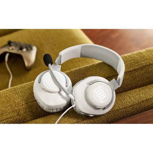 JBL Quantum 100 Wired Over-Ear Gaming Headset (White)