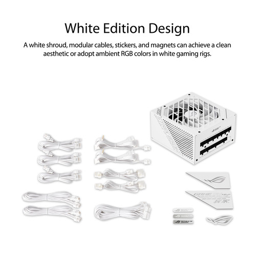 ASUS Republic of Gamers Strix 850G 850W 80 PLUS Gold Modular Power Supply (White)