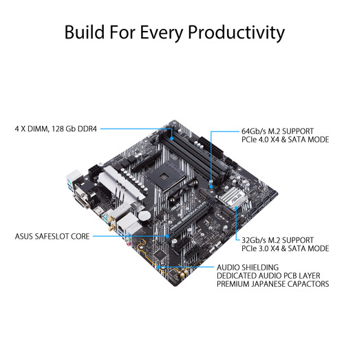 ASUS PRIME B550M-A WI-FI AM4 Micro-ATX Motherboard