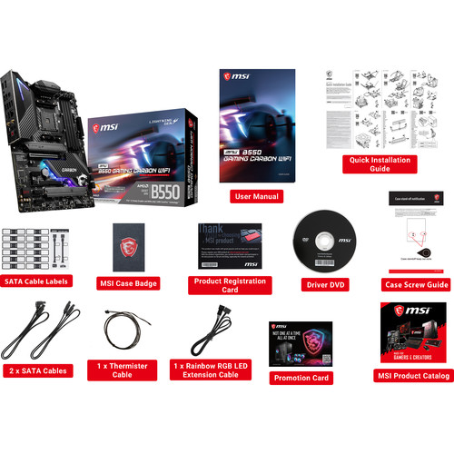 MSI MPG B550 GAMING CARBON WIFI AM4 ATX Motherboard