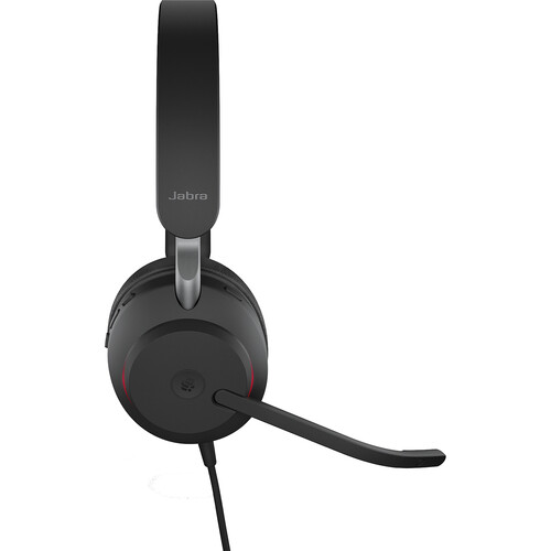 Jabra Evolve2 40 Stereo Wired On-Ear Headset (Microsoft Teams, USB Type-A, Black)