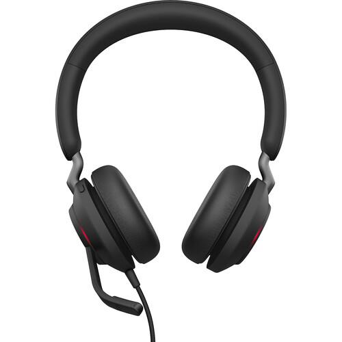 Jabra Evolve2 40 Stereo Wired On-Ear Headset (Unified Communication, USB Type-A, Black)