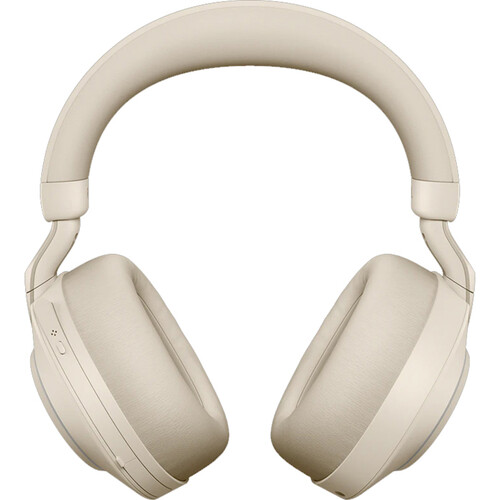 Jabra Evolve2 85 Noise-Canceling Wireless Over-Ear Headset with Stand (Unified Communication, USB Type-C, Beige)
