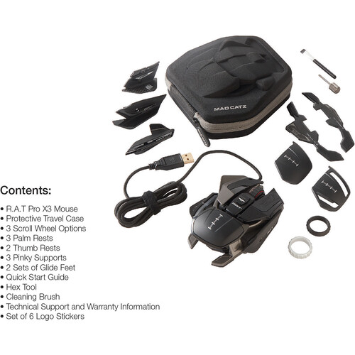 Verbatim Mad Catz R.A.T. PRO X3 Wired Gaming Mouse (Black)