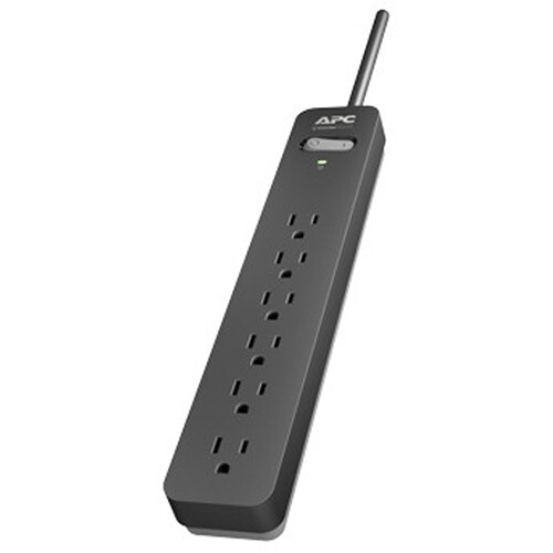 APC 6-Outlet SurgeArrest Surge Protector (Black, 25' Cable)