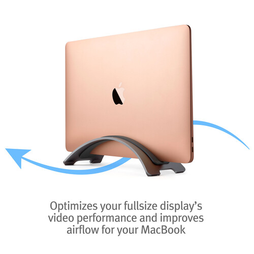 Twelve South BookArc Vertical Desktop Stand for MacBook Pro and Air (Space Gray)