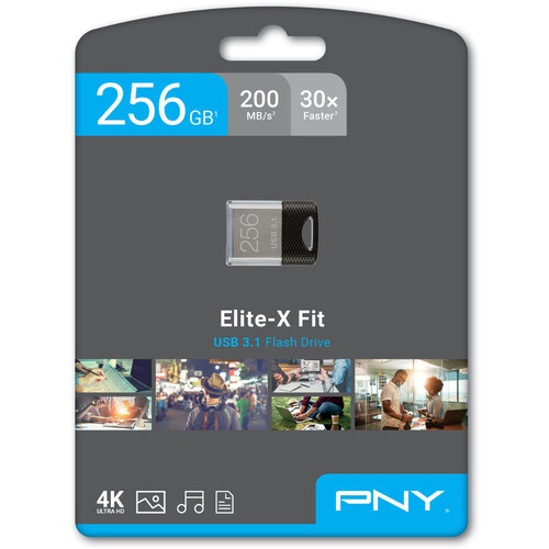 PNY Technologies 256GB Elite-X Fit USB 3.1 Gen 1 Flash Drive