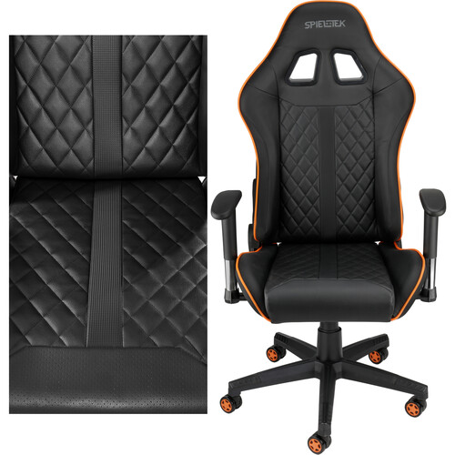 Spieltek 100 Series Gaming Chair (Black & Orange)